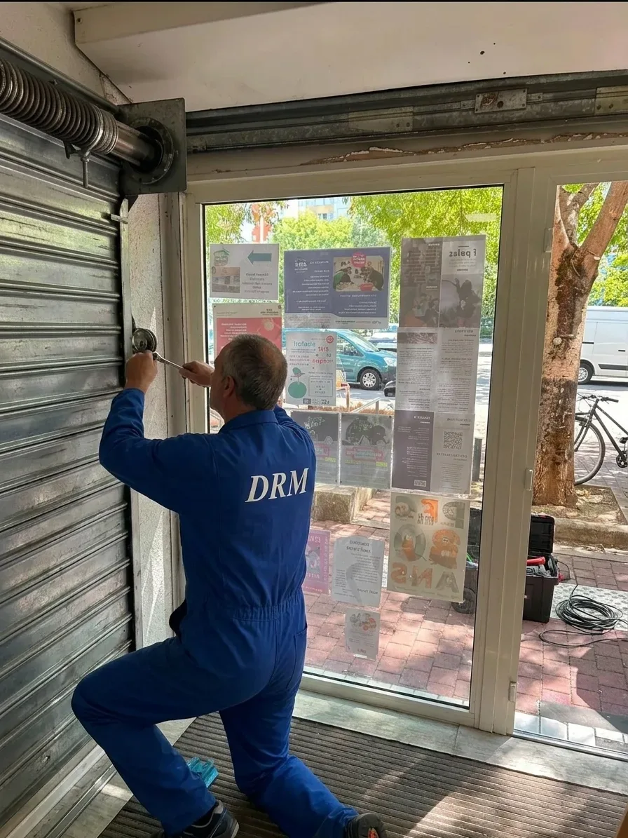 Rideau remis en service — Rideau métallique à Villejuif